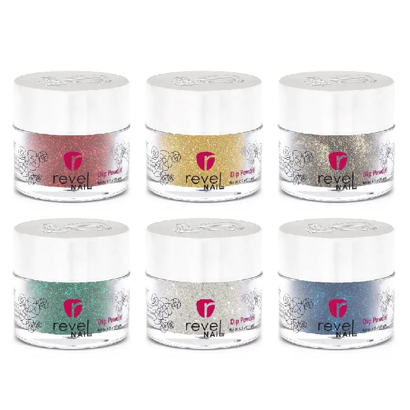 Multi-color nail gel polish-City Lights | Holiday Flakes Dip Powder Set