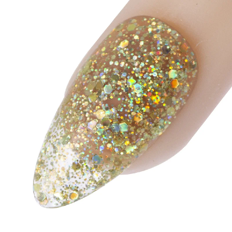 Shimmery nail art stickers-Act Like It Matters, Gold Holo Glitter, 10ml