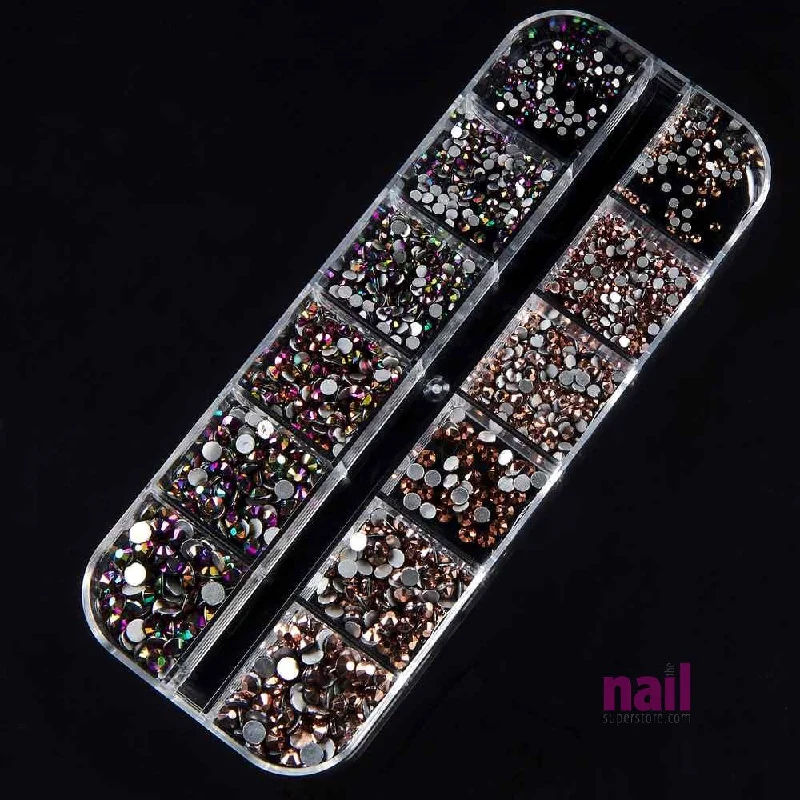 Neutral nail polish shades-Flatback Bling 3D Nail Art Rhinestones | Pack #3 - Pack