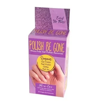 Gel nail polish remover-Polish Be Gone Gel Polish Remover 50 packettes