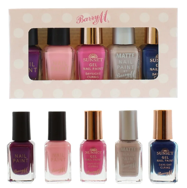 Pastel nail polish shades-Barry M Nail Polish Gift Set Of 5