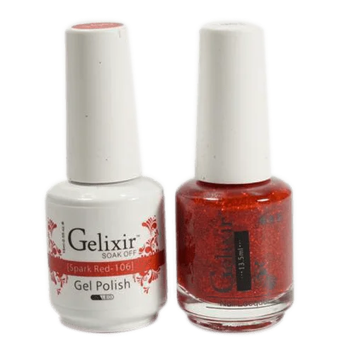 Chrome nail art powder-GELIXIR GEL COLOR  - GLX106 - Duo Gel & Polish 0.5oz