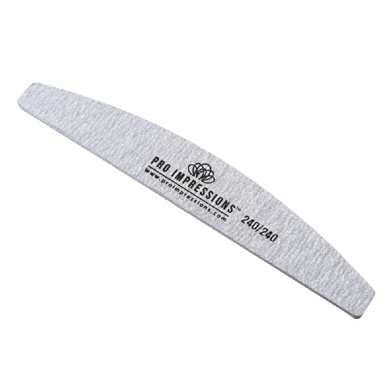 Travel-size nail storage-Premium Half Moon Nail File - 240/240 Grit