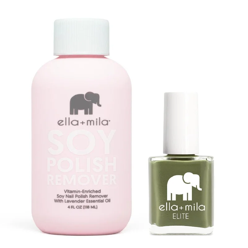 Sparkle nail art gems-ella+mila - Soy Polish Remover & Paradise Isle - .45oz