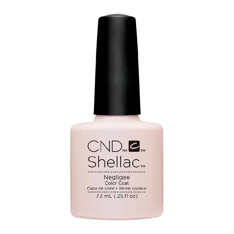 Water-based nail polish for kids-CND Shellac Negligee 132