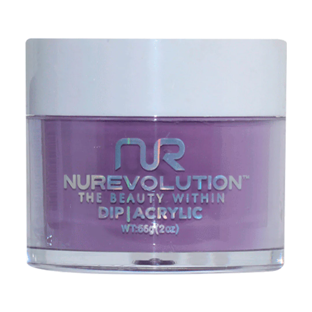 Soft nail polish topper-NuRevolution Trio Dip/Acrylic Powder 021 Purple Please