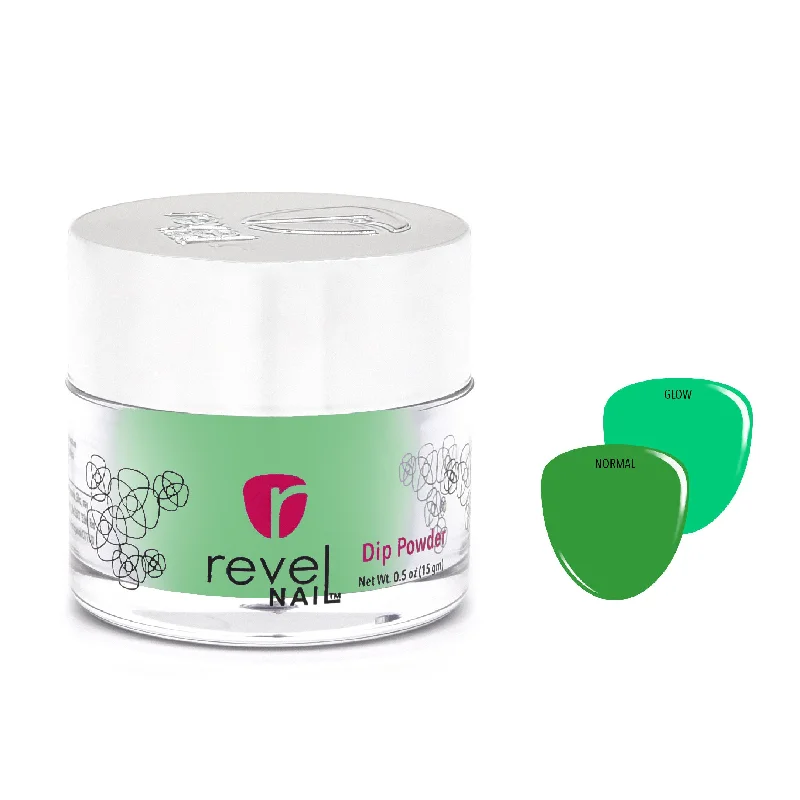 Non-toxic nail polish remover-D683 Sour Green Glow Dip Powder