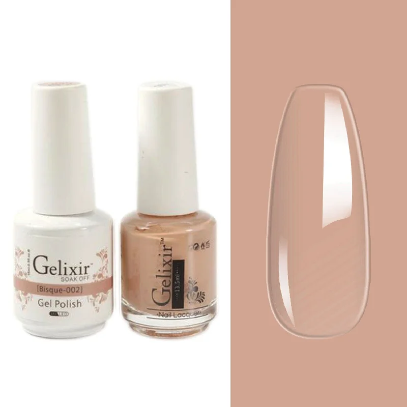 Soft nail polish topper-GELIXIR GEL COLOR  - GLX002 - Duo Gel & Polish 0.5oz