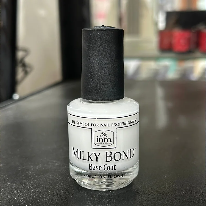 Nail repair varnish-INM MBBC6P INM MILKY BOND BASE COAT .5 0Z