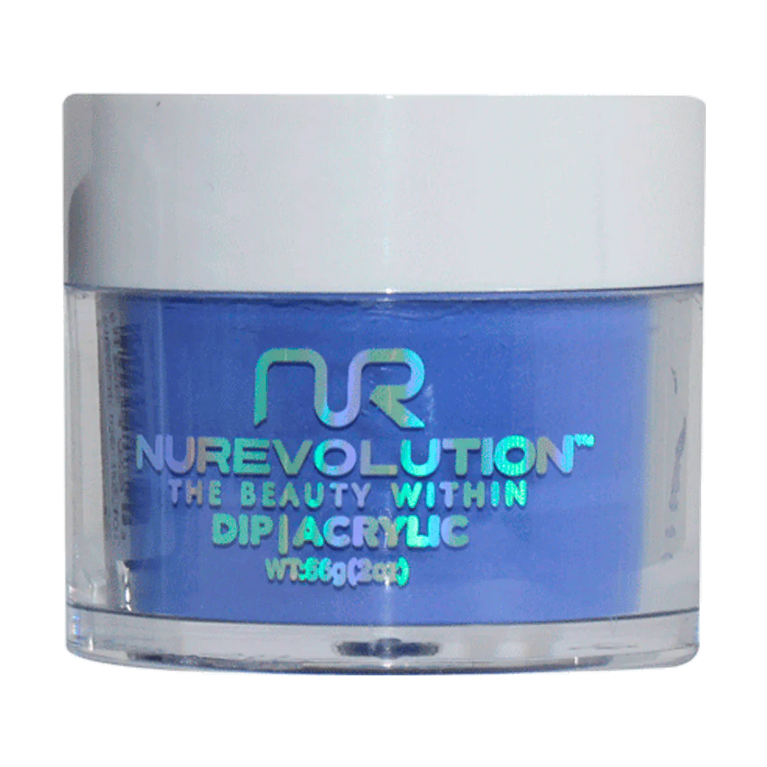 Mirror-effect nail polish-NuRevolution Trio Dip/Acrylic Powder 145 Blue Me Away