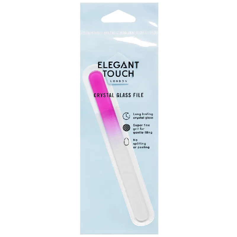 Strong-hold nail adhesive-Elegant Touch Crystal Glass Nail File