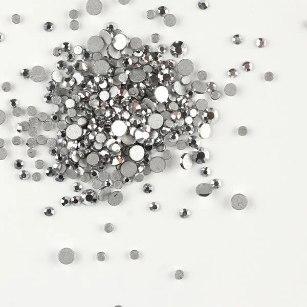 Eco-friendly nail varnish-Rhinestones - Mirror silver