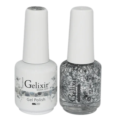 Gel nail polish removal kit-GELIXIR GEL COLOR  - GLX143 - Duo Gel & Polish 0.5oz