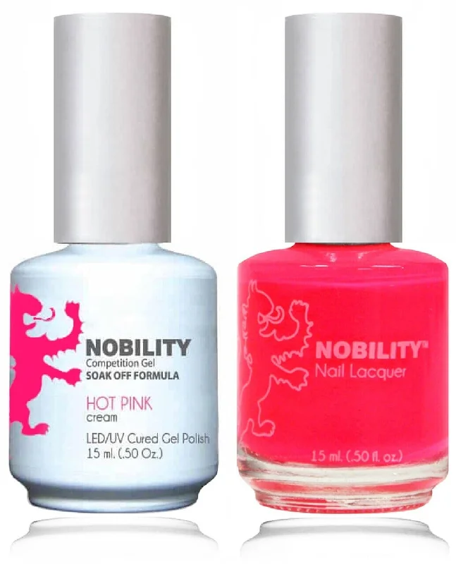 High-pigment nail lacquer-NBCS055 - NOBILITY GEL POLISH & NAIL LACQUER - HOT PINK 0.5oz