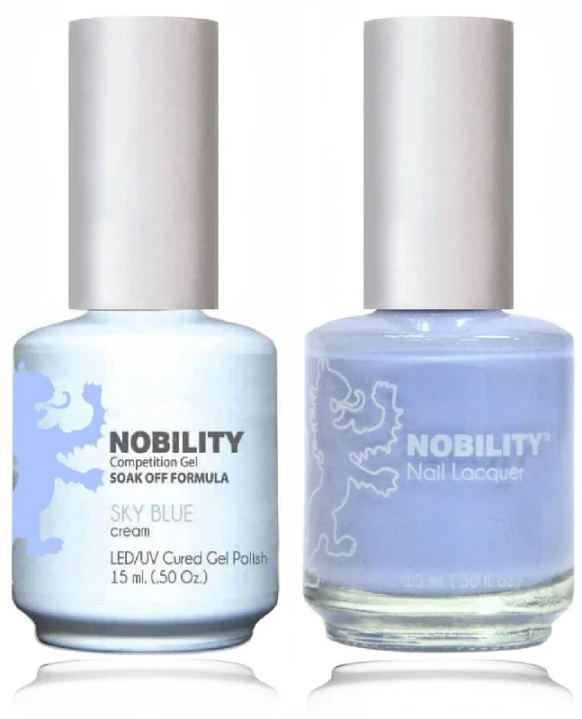 Bright nail polish shades-NBCS063 - NOBILITY GEL POLISH & NAIL LACQUER - SKY BLUE 0.5oz