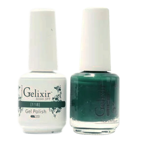 Mini nail polish bottles-GELIXIR GEL COLOR  - GLX118 - Duo Gel & Polish 0.5oz