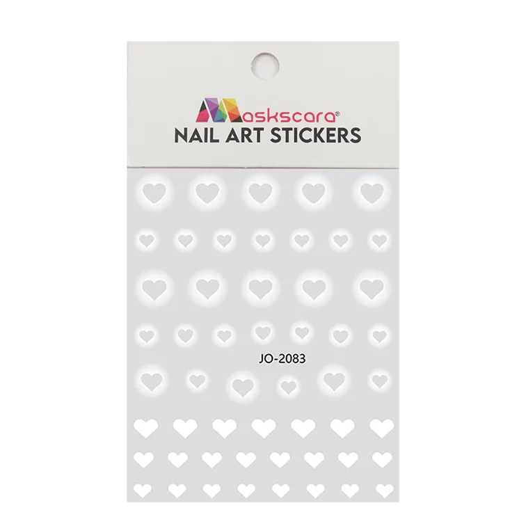 Salon-grade nail dip-Nail Art Sticker - Airbrush Hearts