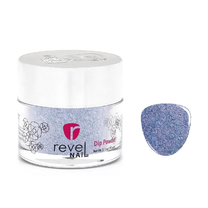 Sparkle nail art stones-D462 Flurry Blue Glitter Dip Powder