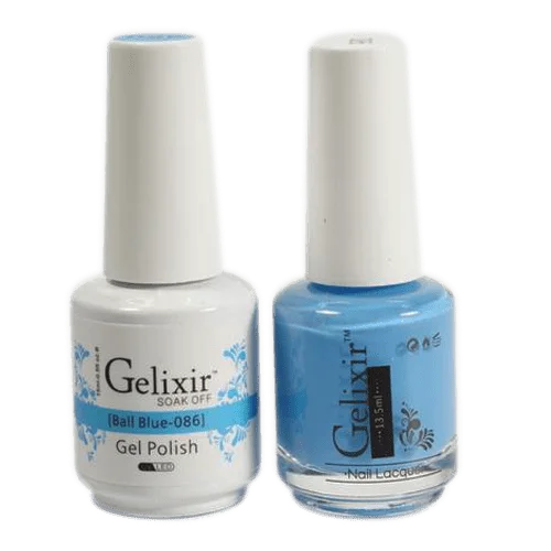 Protective nail varnish-GELIXIR GEL COLOR  - GLX086 - Duo Gel & Polish 0.5oz