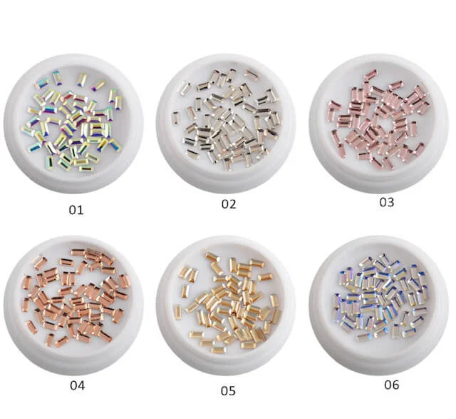 Multi-tone nail polish-Nail Art Flat Back Rhinestone Crytal AB