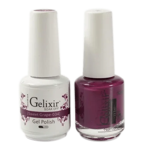 Holographic nail powder-GELIXIR GEL COLOR  - GLX034 - Duo Gel & Polish 0.5oz