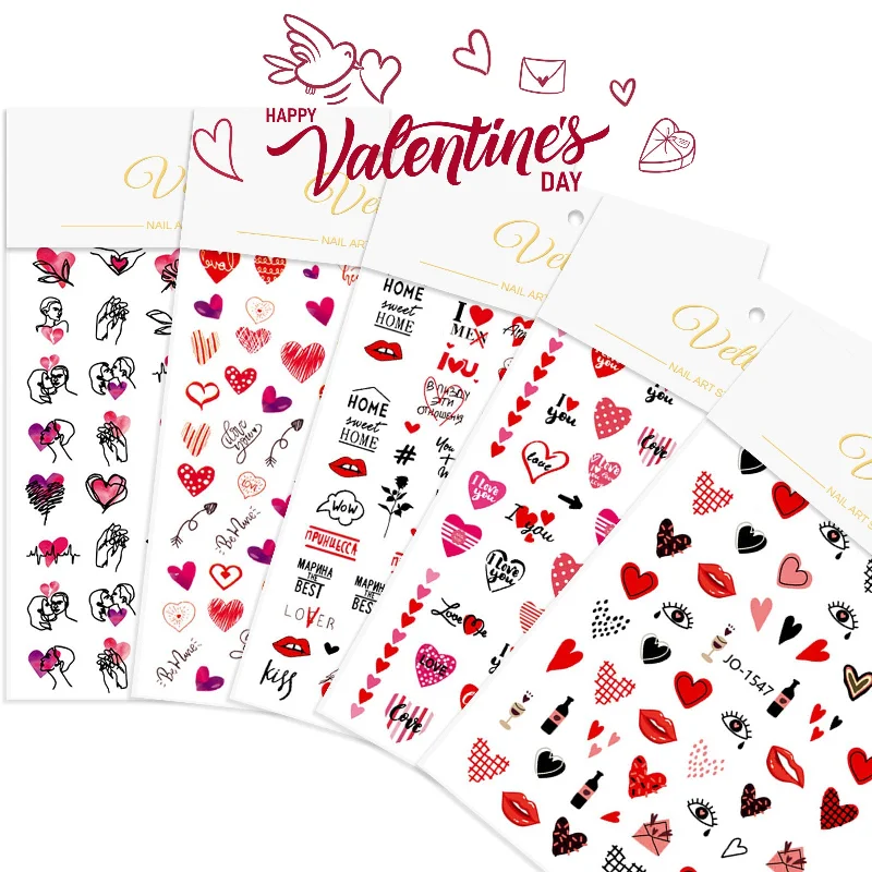 Quick-cure nail topper-Nail Stickers-Valentine