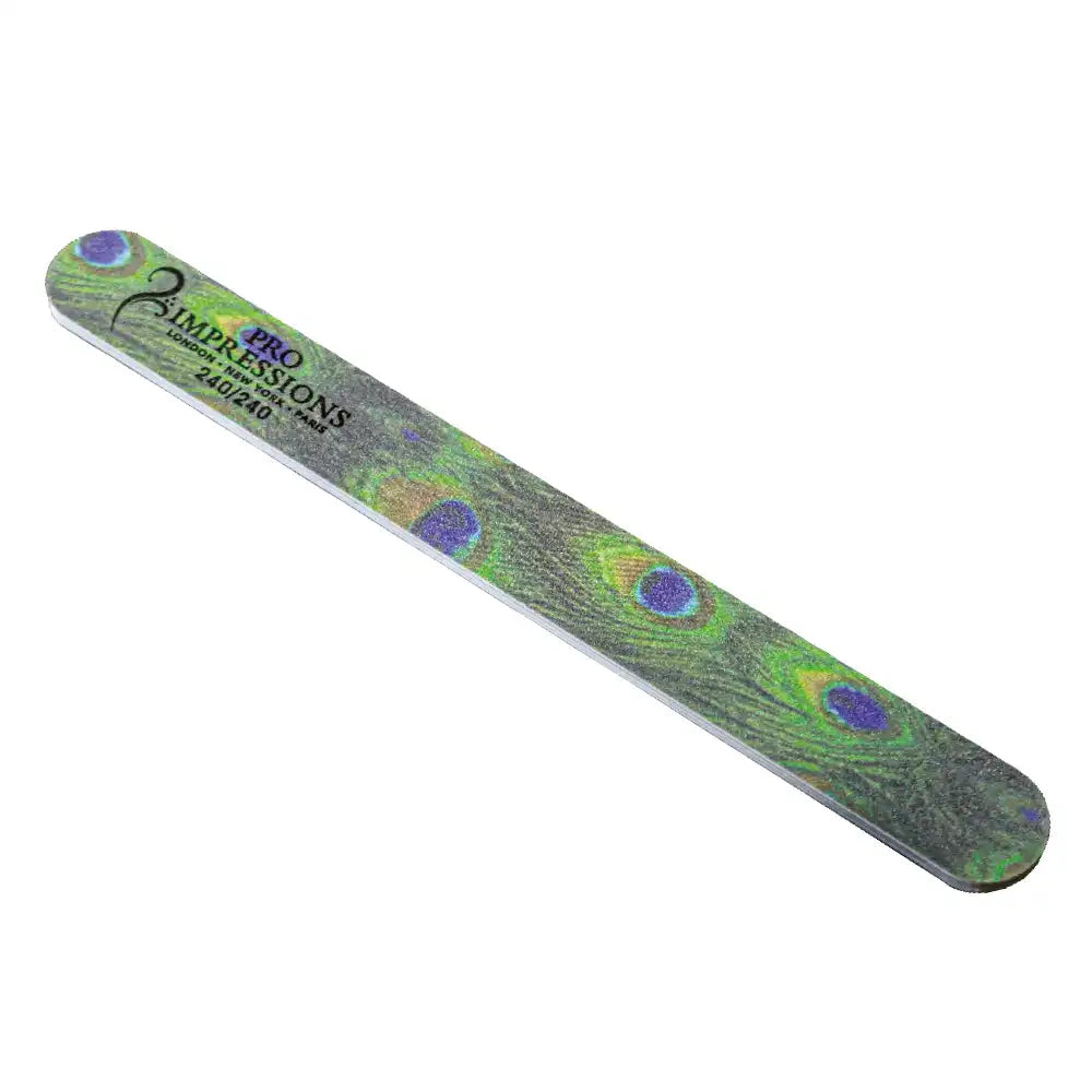 Color-changing nail polish-Peacock Design Nail File - 240 / 240 Grit