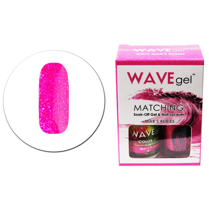 Non-toxic nail remover pads-WAVE GEL MATCHING SET #217 - MAR'S Rubies