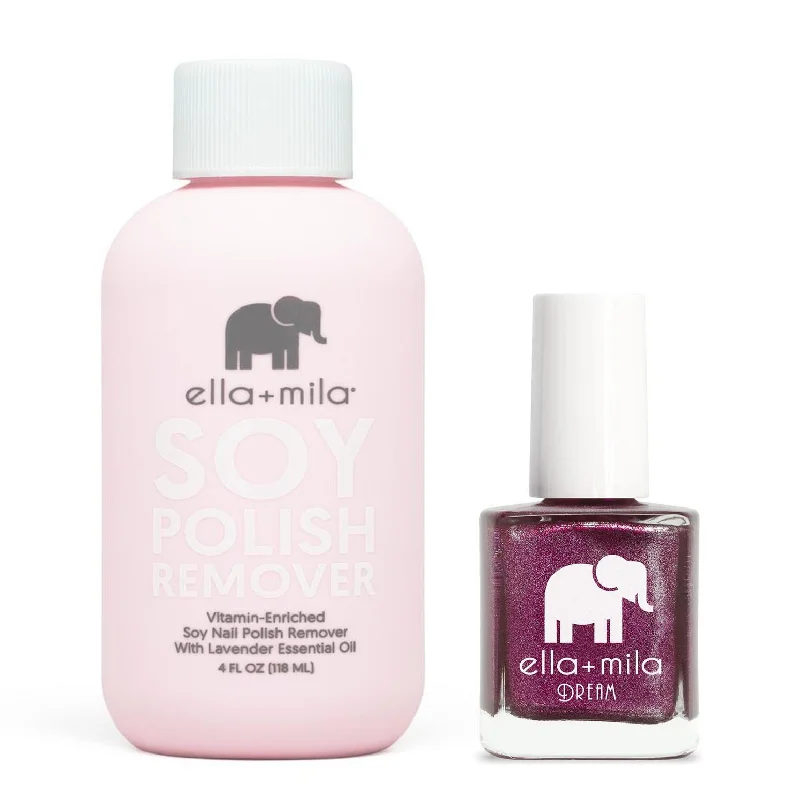 Rapid-dry nail top coat-ella+mila - Soy Polish Remover & Bang Bang - .45oz