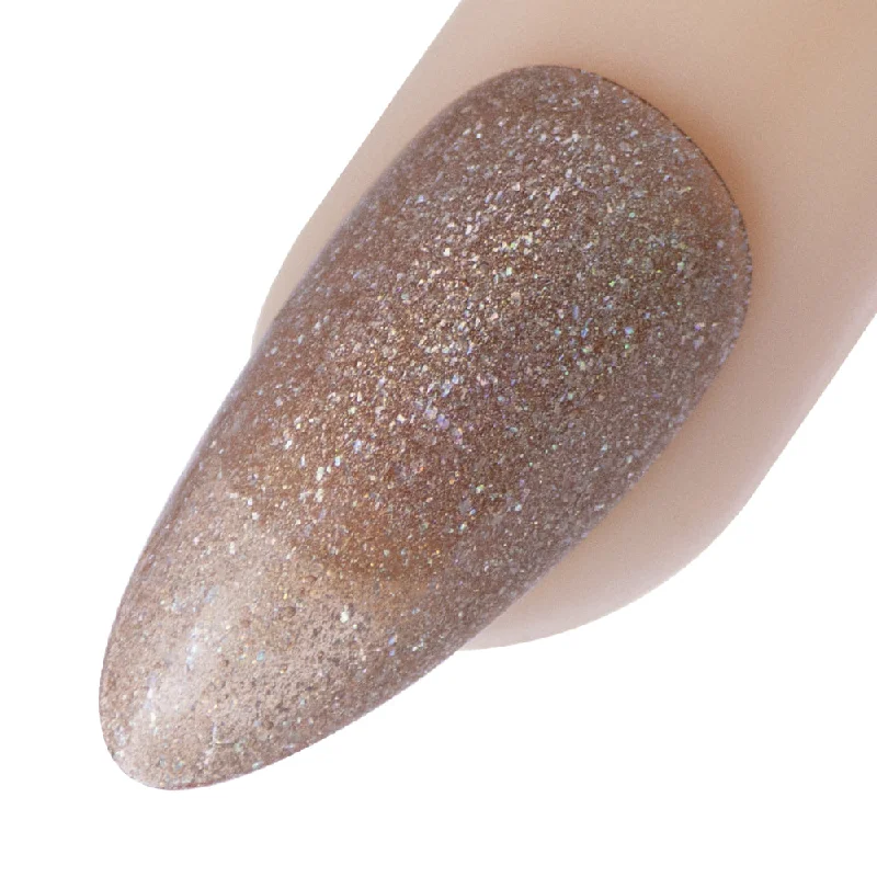 Rapid-dry nail top coat-Lookie! Lookie!,  Dark Champagne w/ Holo Shimmer, 10ml