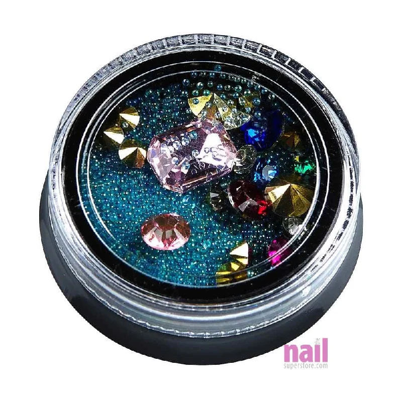 Glitter nail art accents-Zircon Nail Art Rhinestones | Pack #12 - Pack