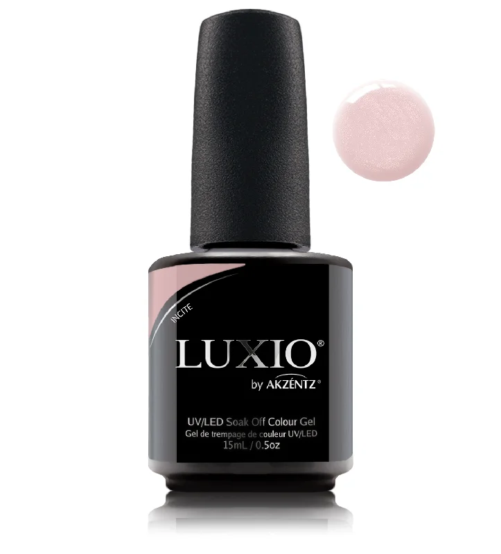 Nude nail gel shades-Luxio Incite (shimmer), Gel Polish