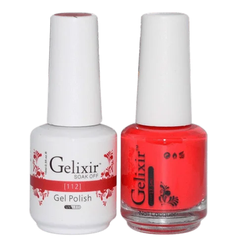 Glittery nail art stickers-GELIXIR GEL COLOR  - GLX112 - Duo Gel & Polish 0.5oz