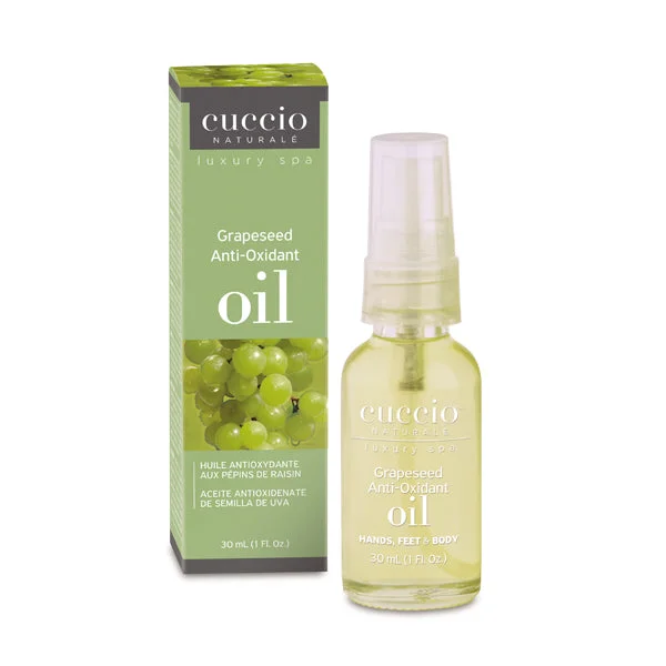 Vegan nail polish remover-Cuccio Grapeseed Hand Anti Oxidant Oil 1oz