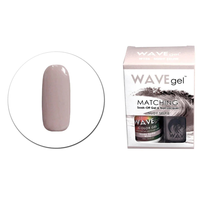 Peel-off nail gel polish-WAVE GEL MATCHING SET #156 - Nudy Selfie