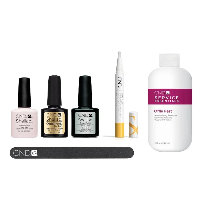 Anti-fade nail sealant-Nail Care Set - CND At-Home Mani Kit