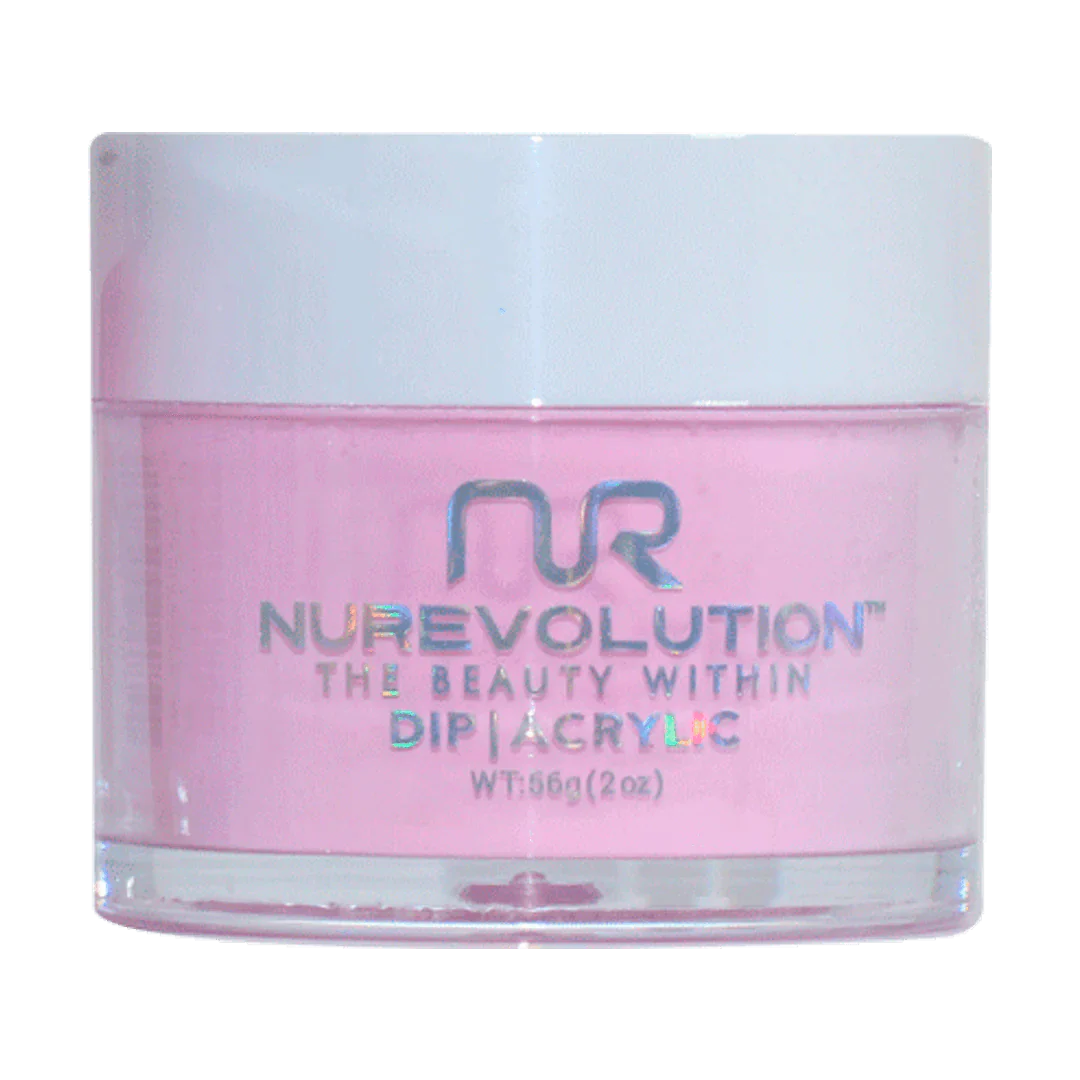 Pastel nail gel tones-NuRevolution Trio Dip/Acrylic Powder 029 Pink-ing of You