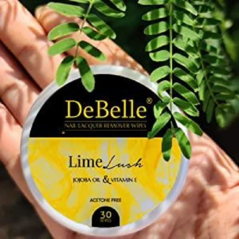 Nail repair strengthener-DeBelle Nail Lacquer Remover Wipes - Lime Lush