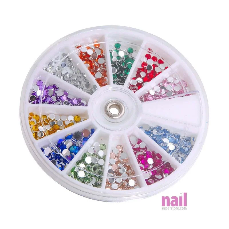 Bold red nail polish-Nail Art Rhinestones Kit | Round Shape - 1200 pieces