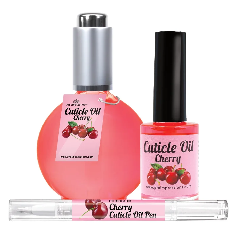 Ombre nail polish shades-Cherry Scented Cuticle Oil