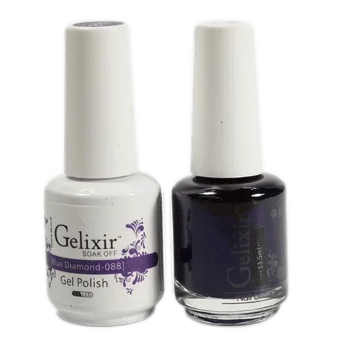 Non-damaging nail glue-GELIXIR GEL COLOR  - GLX088 - Duo Gel & Polish 0.5oz