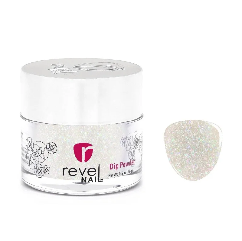 Anti-chip nail top coat-D475 Fallen White Glitter Dip Powder