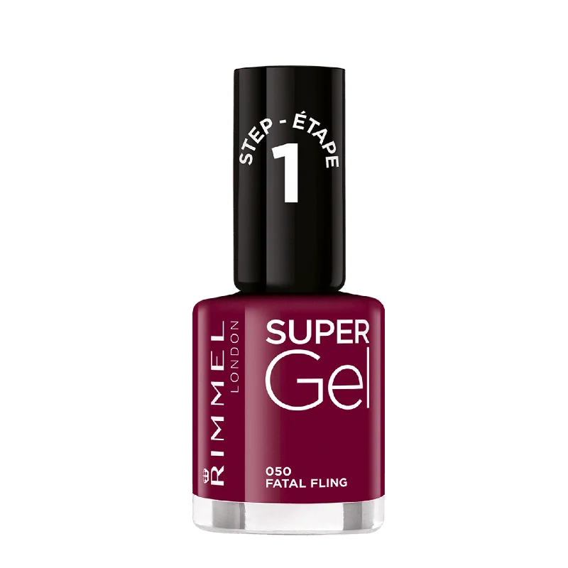 Glittery nail art designs-Rimmel London Super Gel Nail Polish 050 Fatal Fling