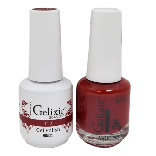 Matte nail polish overlay-GELIXIR GEL COLOR  - GLX110 - Duo Gel & Polish 0.5oz