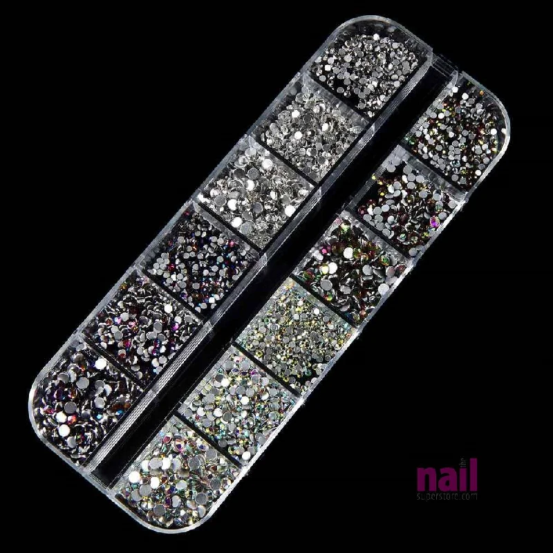 Dual-color nail gel-Flatback Bling 3D Nail Art Rhinestones | Pack #4 - Pack