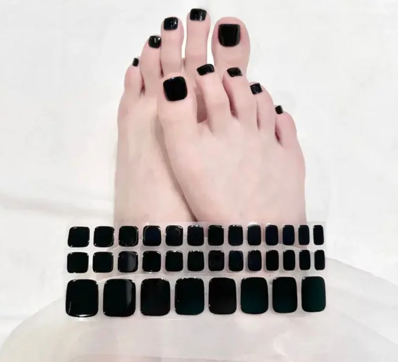 Sparkle nail art decorations-Pedi - Black