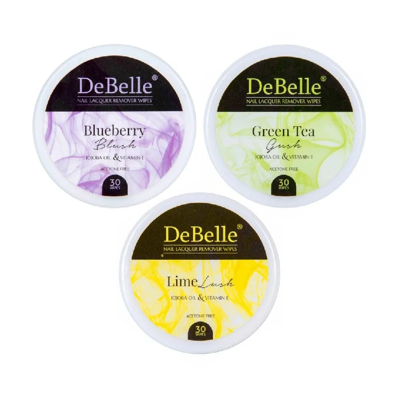 Instant-dry nail polish drops-DeBelle Nail Lacquer Remover Wipes Combo of 3