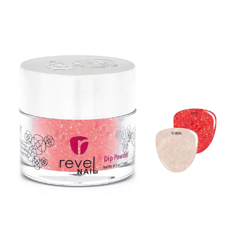 Rechargeable nail lamp-D972 Snowflake Kisses Red Flake Dip Powder