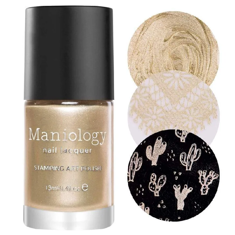 Chrome nail gel powder-Maniology - Stamping Nail Polish - Gold Rush