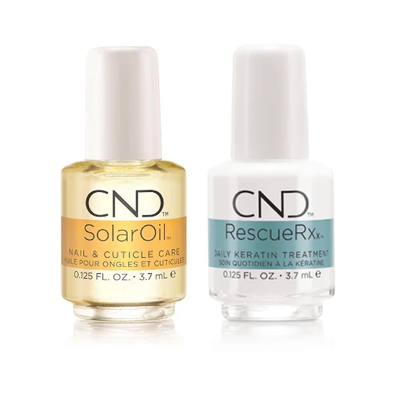 Professional nail acrylic kits-CND - Solar Oil & Rescue Rxx Duo 0.125 oz